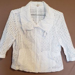 Jacket, White, Ann Taylor Loft, Size 12, in great condition